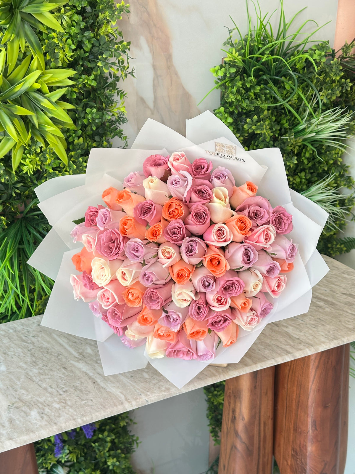 70 Red Roses Signature Bouquet 70 Roses | Top Flowers
