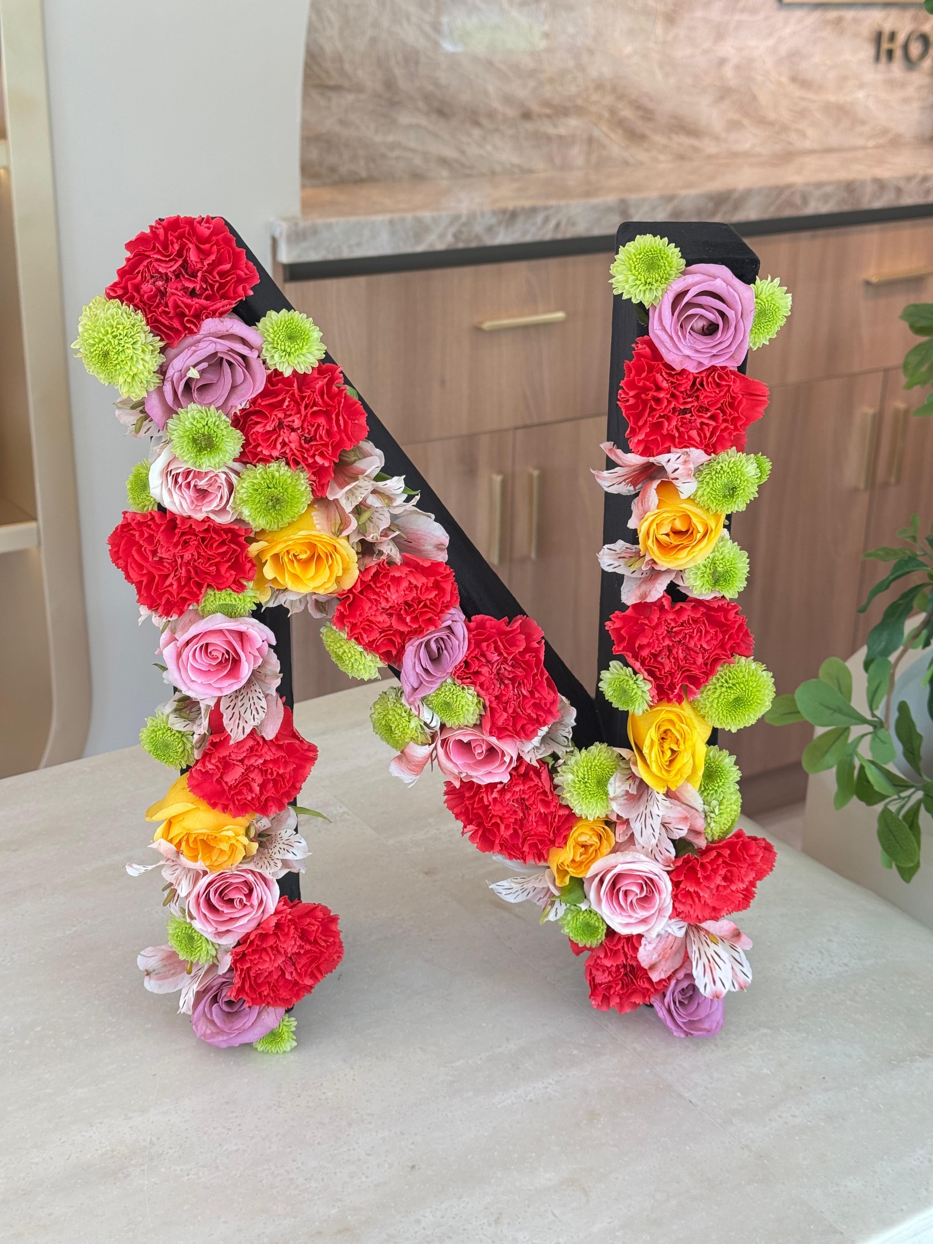 Medium Personalized Floral Letter