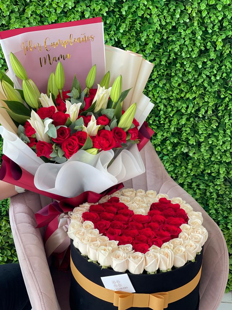 Bouquet + Classic Box Top Flowers